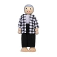 thumbnail image 3 of Kids Girls 6-Piece Wooden Family Dolls Playset With Movable Joints, Educational Toys For Children Dollhouse Pretend Play Gift, Natural Wood Safe Environmental, 3 of 9