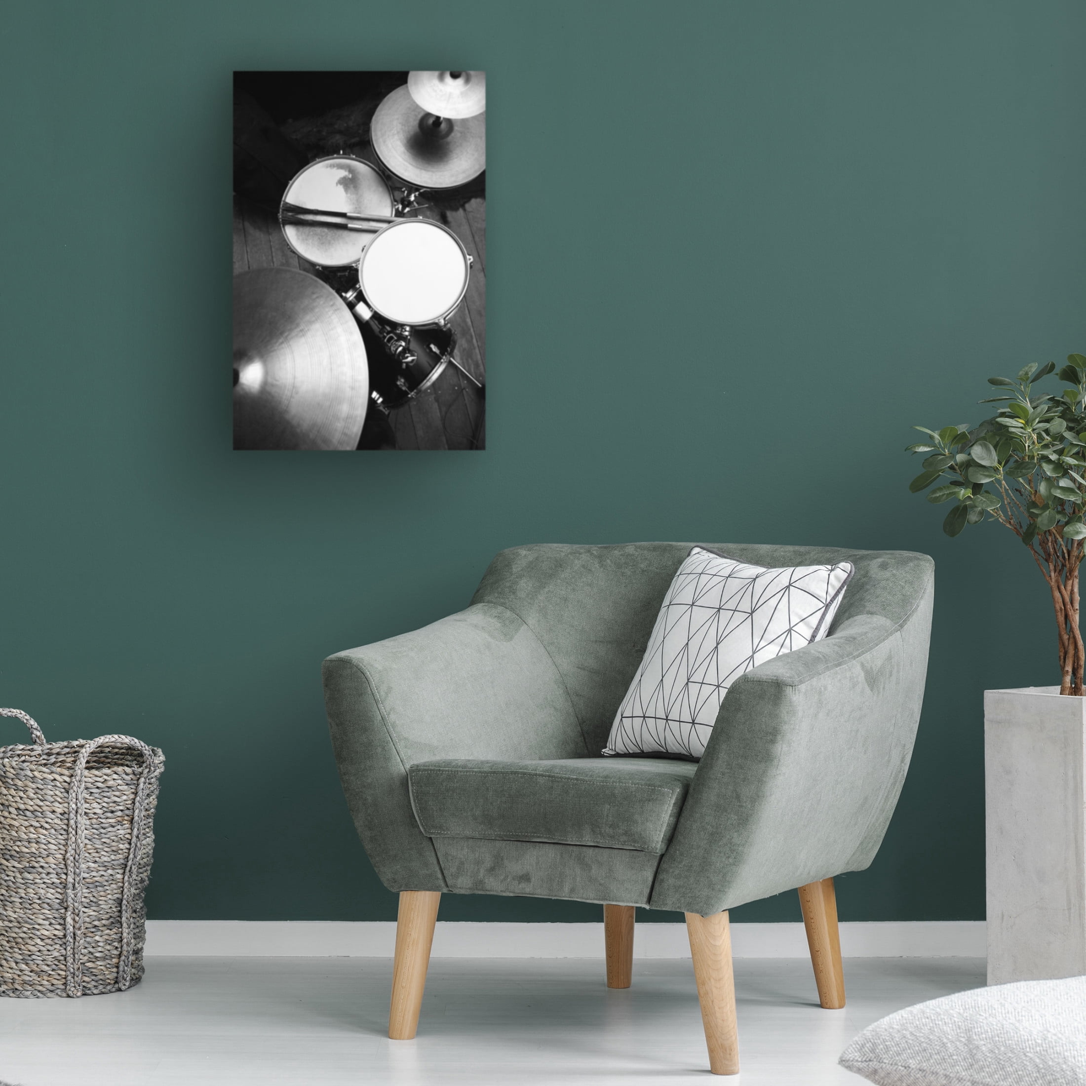 Canvas Wall Art - Alexander Yakovlev 'Drums' Wall Art for Living Room, Bedroom, or Office Décor by Trademark Fine Art - 12 x 19 Inches