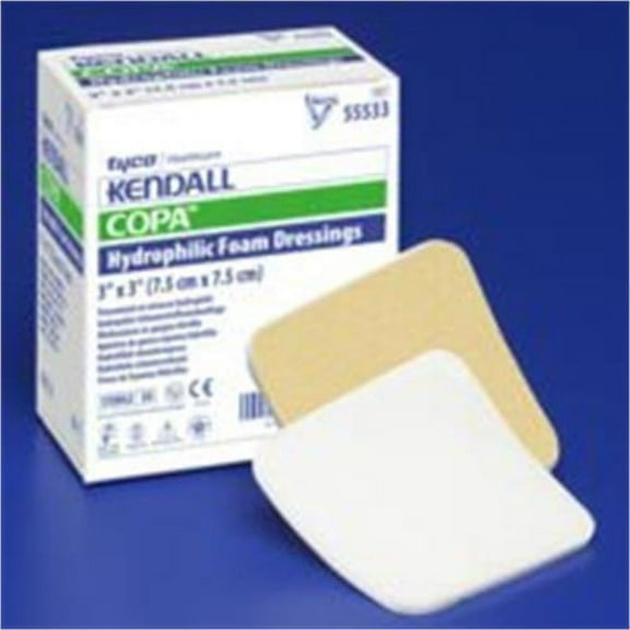 Kendall Copa Hydrophilic Foam 8 X 8 Inch, Box of 10 - Model 55588