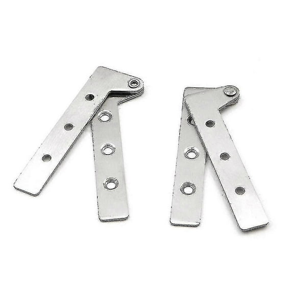 Set Of 2 Stainless Steel Concealed Door Pivot Hinges 360 Degree Swivel, 10cm Offset Knife Hinge, Concealed Pivot Hinge-Yvan