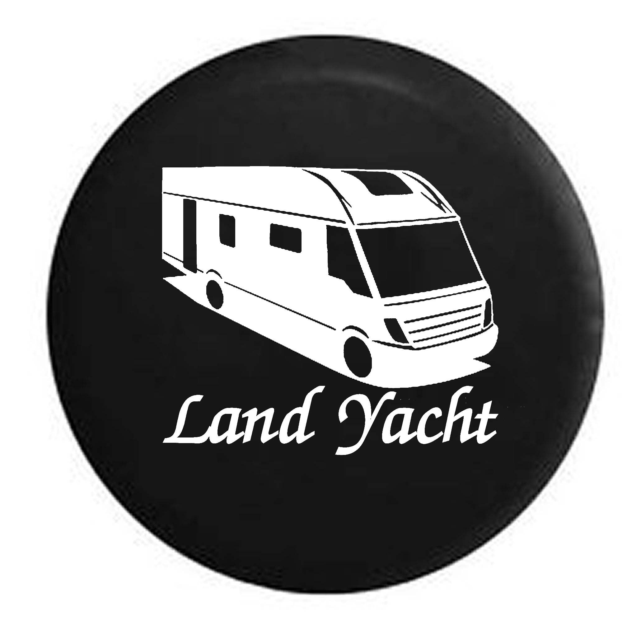 Motorhome RV Land Yacht Camper Trailer Spare Tire Cover Vinyl Black 31 in 