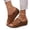 Brown, variant on Norvail Womens Fashion Comfortable Breathable Platform Slides Wedge Sandals with Stitching Detail Casual Summer Mules Open Toe Arch Support