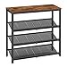 thumbnail image 3 of VASAGLE Shoe Rack for Entryway, 4 Tier Shoe Storage Shelves, 12-15 Pairs Shoe Organizer, with Sturdy Wooden Top and Steel Frame, Free Standing, Industrial, Rustic Brown and Ink Black ULBS040B01, 3 of 4