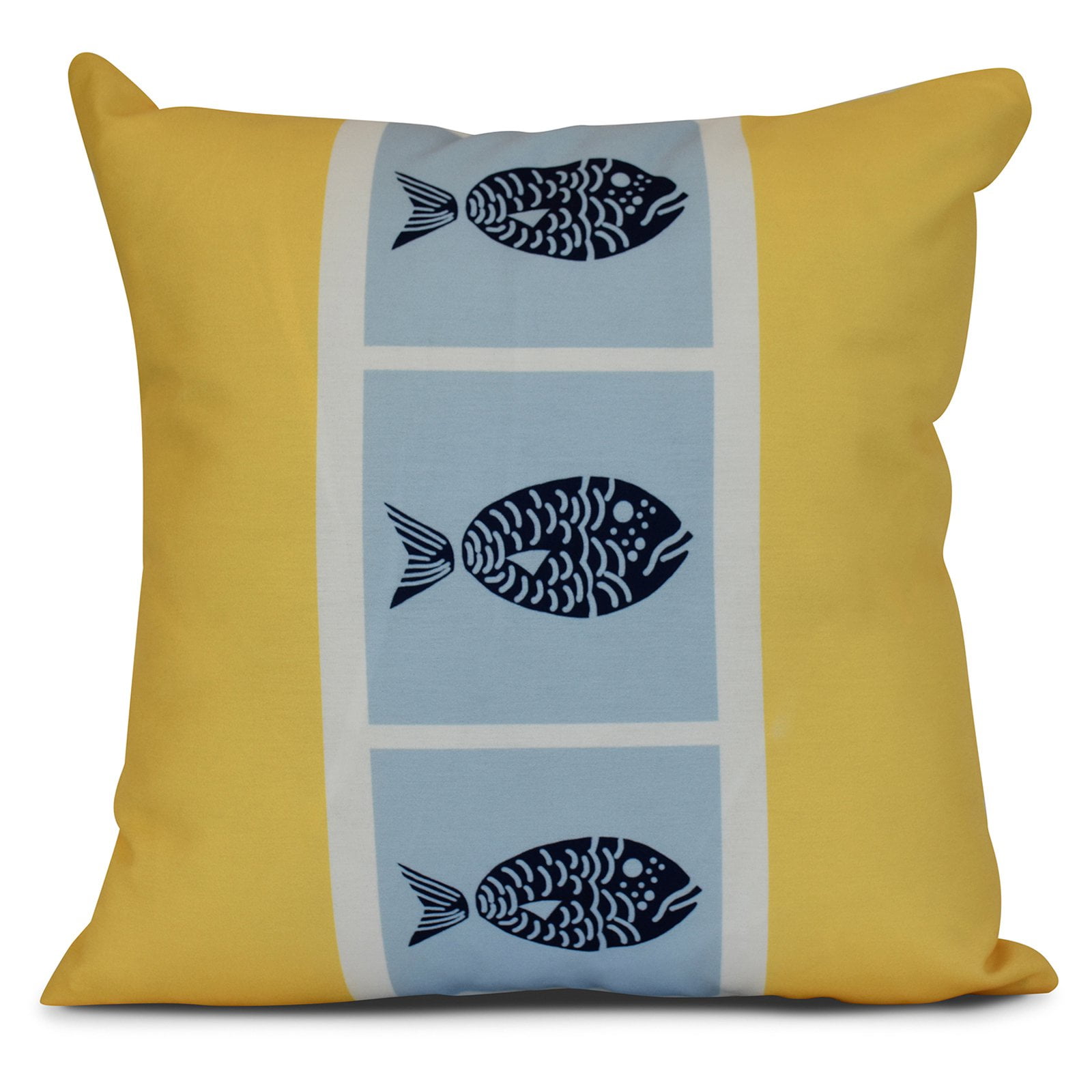 Simply Daisy, Fish Chips, Animal Print Pillow