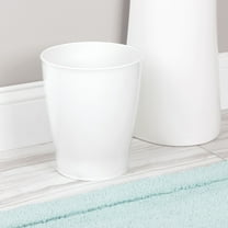 iDesign Franklin Plastic Wastebasket, White