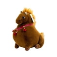 thumbnail image 3 of Cheval Réaliste de 23 cm Animaux de Ferme Garçons et Filles Étreignant Cheval Brun Foncé Doux, 3 of 6