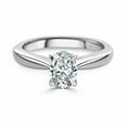 thumbnail image 4 of Brilliant 1.50 CT Excellent Cut Oval Moissanite Diamond Ring / Engagement Ring / 18K White Gold Plated Wedding Ring / Anniversary Ring / Jewelry Ring, 4 of 5