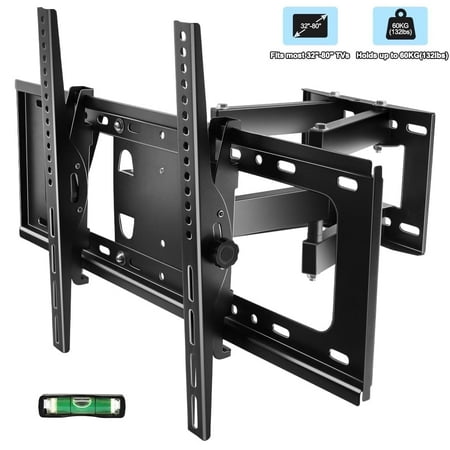 Full Motion TV Wall Mount Bracket 32 to 65 80 inch TV Stand with Articulating Swivel Tilt Extension