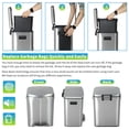 thumbnail image 6 of Dkelincs Kitchen Trash Can with Lid 10 Gallon/ 40L Step Trash Can with Foot Pedal Anti-Fingerprint Garbage Bin with Liner, Silver, 6 of 8