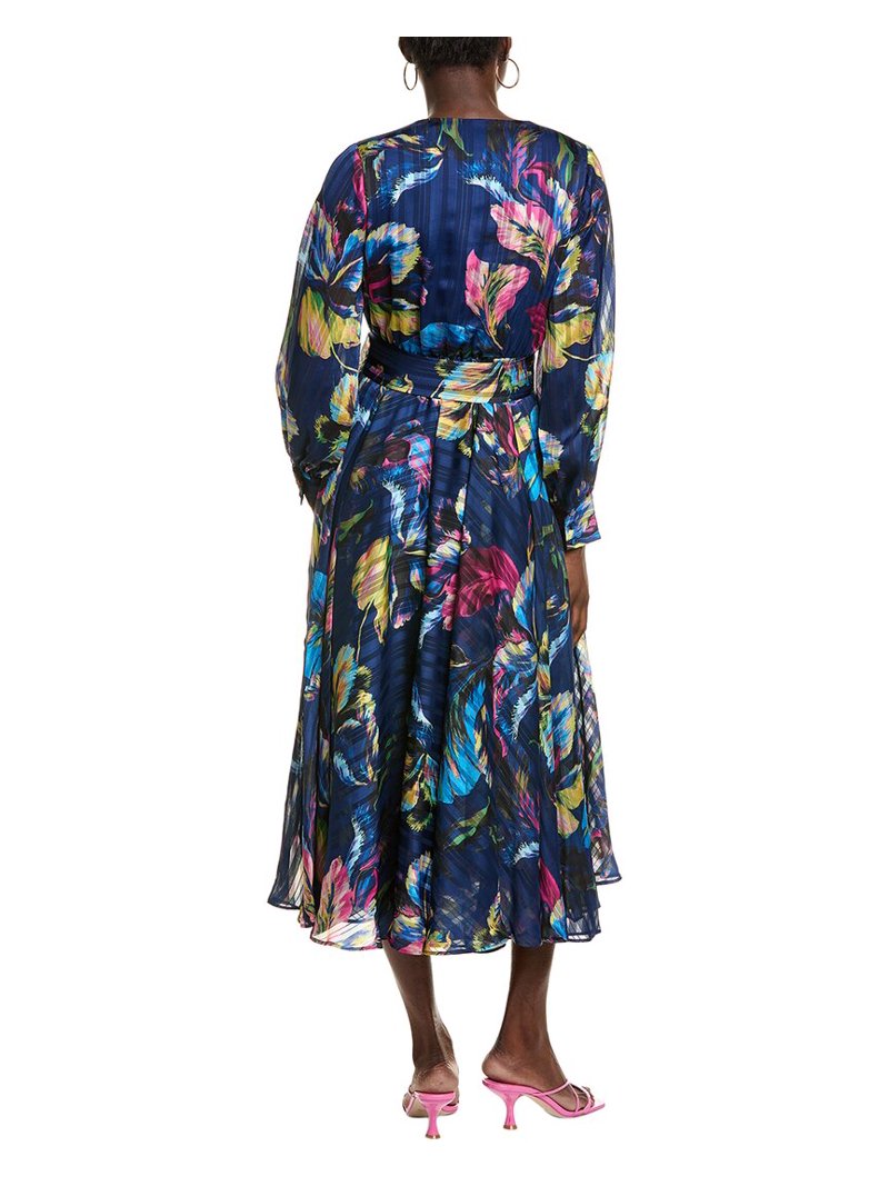 Elie Tahari womens Milena Midi Dress, 8, Blue - Walmart.com