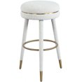 thumbnail image 1 of Tabouret de bar en tissu bouclé corail, 1 of 20