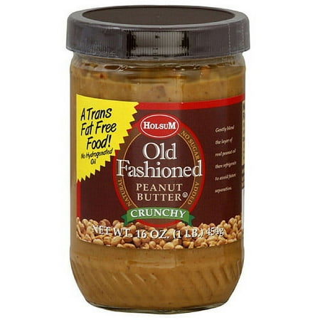 Holsum Crunchy Peanut Butter, 16 oz (Pack of 12)