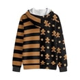 thumbnail image 5 of Uorisanigo Full Zipper Hoodie for Boys and Girls - Kids Long Sleeve Gingerbread Man Print Hooded Sweatshirt Jacket - Soft & Lightweight Outwear Coat Jackets Clothing, 5 of 8