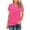 ZB-Hot Pink-flash deals, variant on Frostluinai Women's Short Sleeve Summer Tops Crew Neck Pleated Blouson Tops Solid Color Lounge T Shirts Loose Banded Bottom Tee Shirts