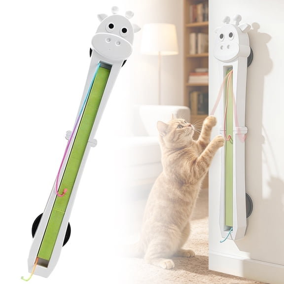 Apeya Automatic Flying Rope Cat Toy, Wall Mount Interactive Teaser with Motorized String Action, 360 Spin and USB Powered Play for Bored Indoor Pets