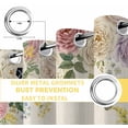 thumbnail image 4 of Pink White Flowers Blackout Curtains for Bedroom, Spring Floral Elegant Pastoral Botanical Rustic Thermal Insulated Kitchen Drapes with Grommets, Light Blocking Window Treatment, 2 Panels 42" x 63", 4 of 7