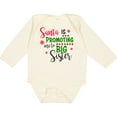 thumbnail image 3 of Inktastic Santa is Promoting Me to Big Sister Girls Long Sleeve Baby Bodysuit, 3 of 5