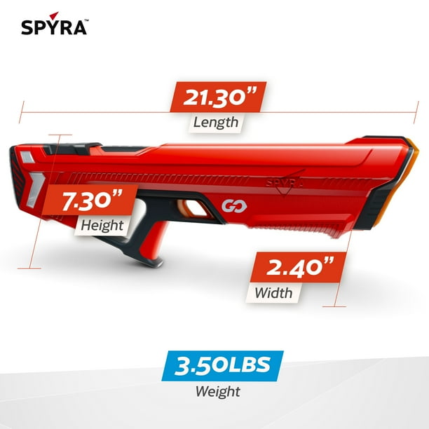 水鉄砲　Spyra Go 赤 SPYRA Electric Water Blaster for Outdoor Games, Red - Walmart