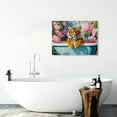 thumbnail image 6 of ZFLMY Tiger in bathtub bath canvas wall art decoration suitable for living room, bedroom, dormitory, bathroom 20x16in, 6 of 6