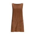 thumbnail image 3 of hotojiny Robe Salopette en Velours Côtelé pour Femme Été Ample Col Rond Mini Robes Mode Sans Manches Dos Nu Robe Débardeur avec Poches, 3 of 6