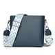 thumbnail image 5 of Bolso Hombro Cuero Genuino Bandolera Suave Tipo Cartera para Mujer () Blanco, 5 of 6