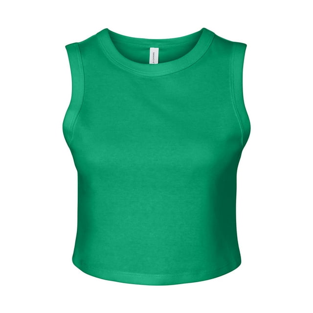 Bella + Canvas Femmes Plaine Micro-Côte Muscle Crop Top