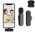 thumbnail image 1 of Microphone Lavalier Sans Fil pour Android et IOS avec Réduction de Bruit Plug and Play Clip sur Micro Cravate pour Enregistrement, Vlog, Diffusion en Direct, Transmission 65 Pieds, 1 of 9