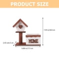 thumbnail image 4 of Wood House Small Planter Pot Fake Flower Small Box Wall Succulent Planter Pot Small Bonsai Container, 4 of 9