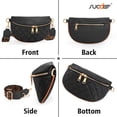 thumbnail image 6 of SUOSDEY Women Fashionable Fanny Packs Leather Belt Bag Theft Purse for Travel Camping, 6 of 6
