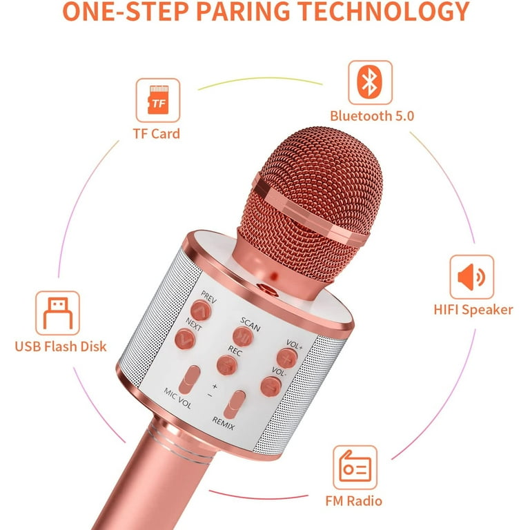 Bluetooth Karaoke Party Set - Incl. Microfoon en Lichteffecten