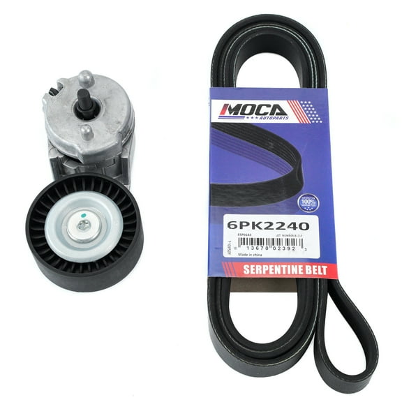 MOCA AUTOPARTS Serpentine Belt with Tensioner Fit for 1999-2004 Jeep Grand Cherokee & 2000-2006 Jeep Wrangler 4.0L