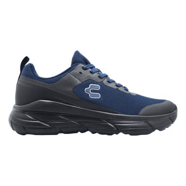 Tenis Charly Walking Unisex Transpirables Negros azul 25.5