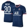 Men's Jordan Brand Lionel Messi Blue Paris Saint-Germain 2021/22 Home Breathe Stadium Replica Player Jersey