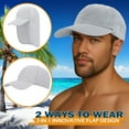 thumbnail image 6 of EINSKEY Baseball Cap with Neck Flap for Men, Waterproof Packable Sun Hat with Neck Cover (Light Grey), 6 of 7