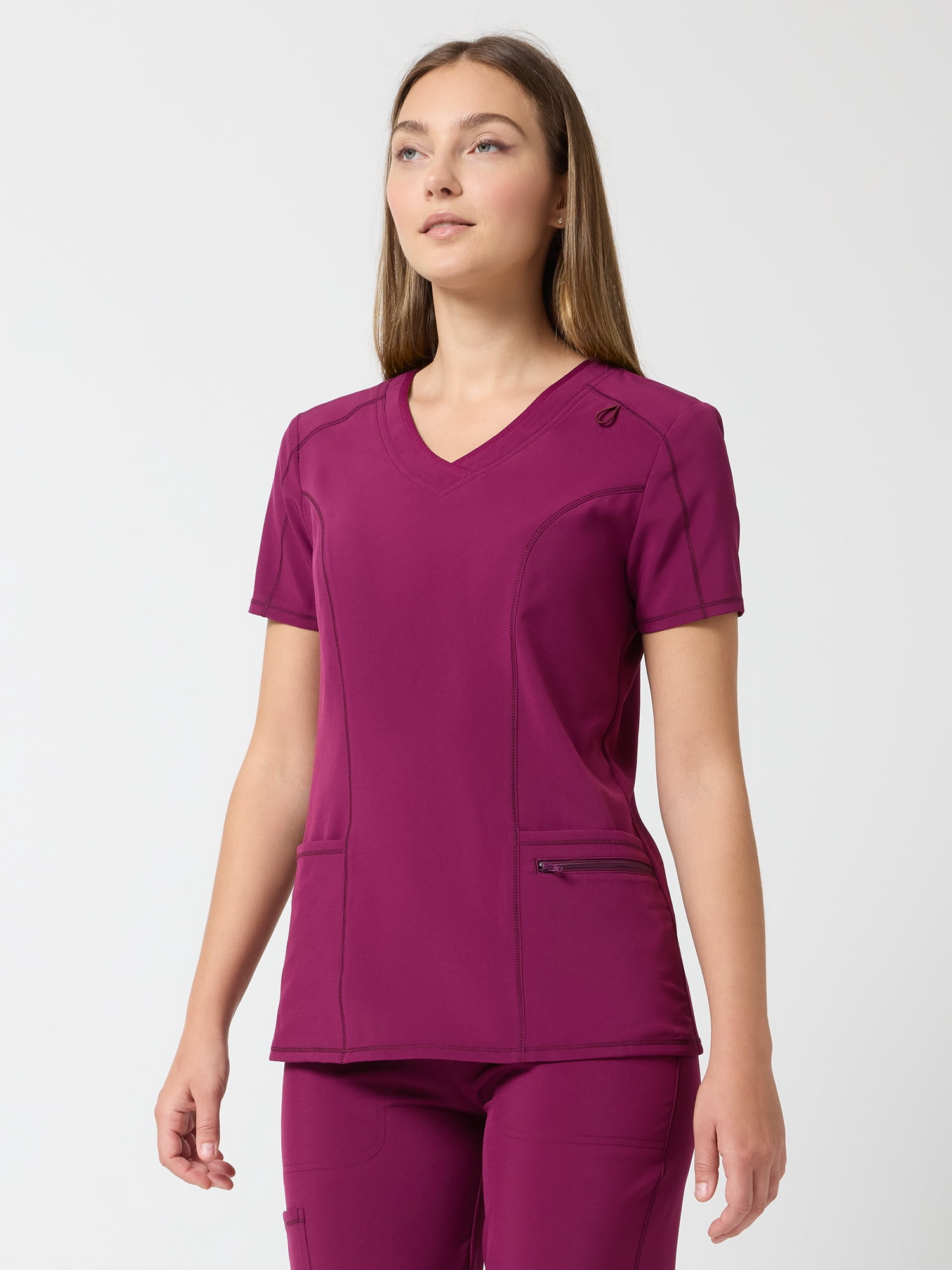 Scrubstar Performance Women’s Shaped Antimicrobial Mesh Panel V-Neck Scrub Top, Sizes XS–3XL