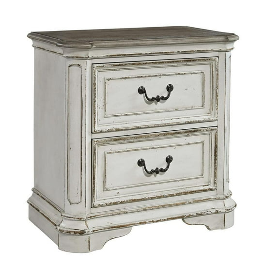 Magnolia Manor White 2 Drawer Night Stand