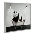 thumbnail image 3 of Stupell Industries Panda in Modern Bubble Bath Animals Painting Gray Framed Art Print Wall Art, 20 x 16, 3 of 8