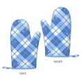 thumbnail image 3 of A Pair Of Heat Insulation And Anti-Perm Gloves 7×11in Thick Anti-Perm Palm With Silicone Piece Lanyard Design Is Easy To Hang Blueviolet Moroccan Buffalo Plaid Tartan Check Hand-Drawn Sketch_1, 3 of 8