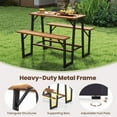 thumbnail image 4 of GVN Outdoor Dining Sets,Patio Dining Sets,Patio Picnic Table Bench Set with Acacia Wood Tabletop and Benchtop, 4 of 11