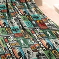thumbnail image 3 of Multicolor Bigfoot and Text Pattern Blanket,Comfortable Soft Flannel Throw Blanket,All Season,Warm Lightweight Blankets for Sofa Bed Couch Living Room Chair,30"x40", 3 of 4