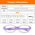 thumbnail image 2 of Montura de gafas ópticas para niños y niñas, de una sola pieza, sin tornillos, flexibles, tamaño 50/16, de 8 a 10 años, 2 of 5