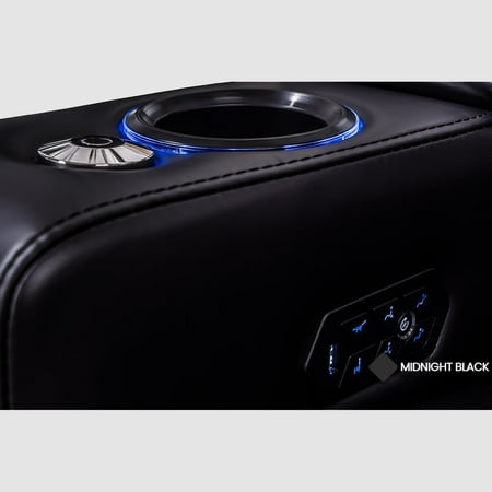 Valencia Theater Seating - Valencia Zurich Row of 2 Premium Top Grain Nappa Leather 11000 Home Theater Seating - Black