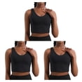 thumbnail image 4 of Sonducket Camisola de yoga para mujer Moda de verano Sujetador sin mangas Chaleco Top Negro M Type1 NO1, 4 of 6