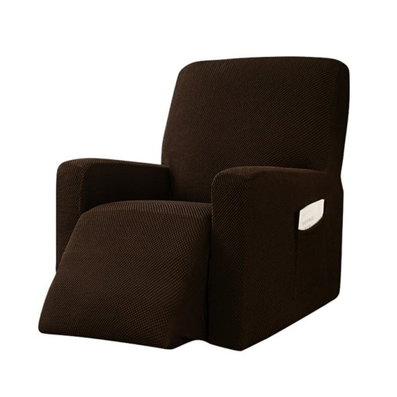 Large Recliner Chair Covers Sofa Couch Covers Recliner Couch Covers with Side Pocket for Home Livingroom Black/Coffee