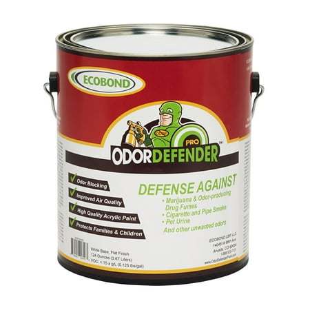 ECOBOND Odor Defender 1- Gal Smoke Odor Eliminator & Odor Blocking Paint. Eco-friendly Paint Designed to Seal & Block Odors & Fumes from Cigarette & Pot (Best Odor Eliminator For Cigarette Smoke)