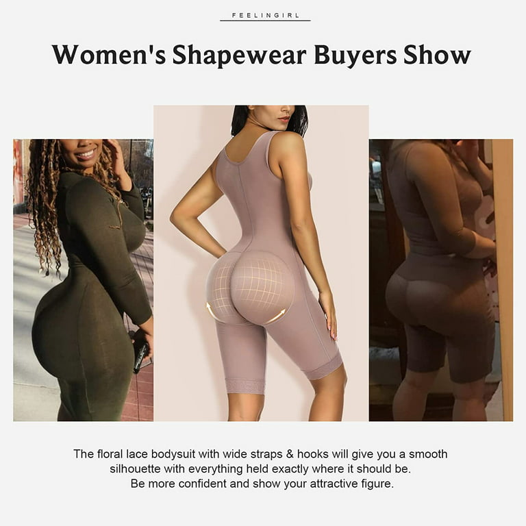 FeelinGirl Shapewear Bodysuit for Women Tummy Control Shaper Seamless Butt  Lifter Thigh Slimmer Body Shaper