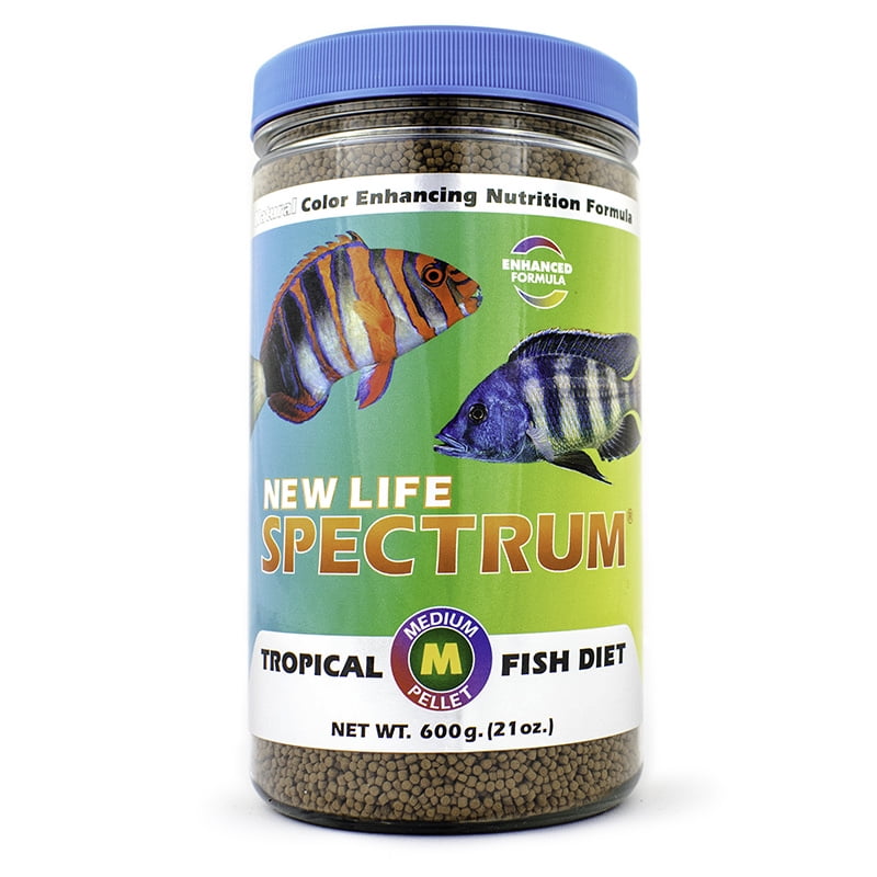New Life Spectrum Tropical Fish Diet Fish Food Pellets, Medium (22.5mm