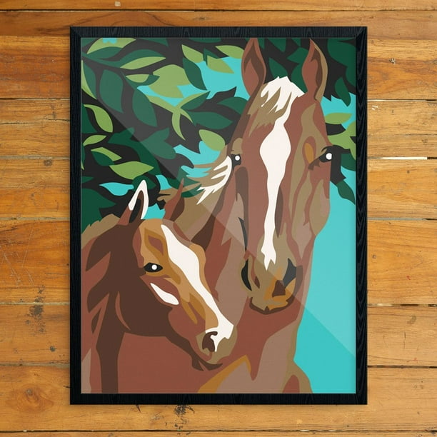 paint by number style horse colt print this is not a pbn kit
