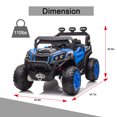 thumbnail image 7 of FINITO 24V Kids Ride on UTV 2WD/4WD Electric Off-Road Vehicle 4 Wheeler Battery Powered Truck with Storage Trunk Parent Remote Control Gift for Boy Girl Age 3+, Blue, 7 of 7