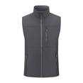 thumbnail image 3 of PNTUTB Fall Winter Men's Vest Jacket Full Zip Stand Collar Sleeveless Coat Solid Color Casual Comfort Warm Daily Outerwear with Zip Pockets, 3 of 7
